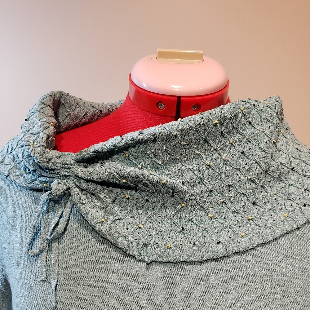 NWOT Sigrid Olsen Scarfs Collar Cardigan
